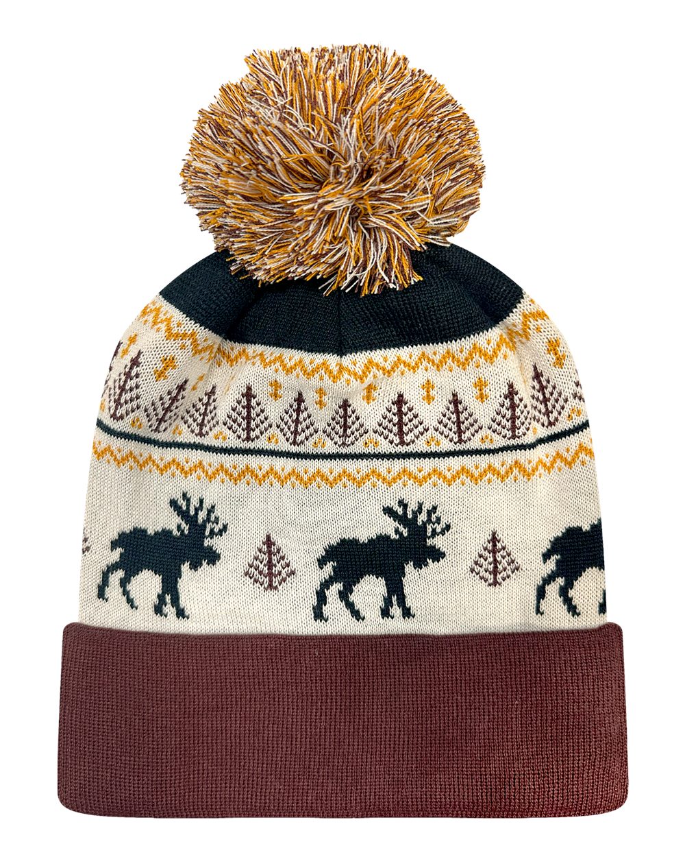 Brown Moose Beanie