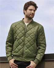 Load image into Gallery viewer, Weatherproof Quilted Packable Bomber - Olive Grey