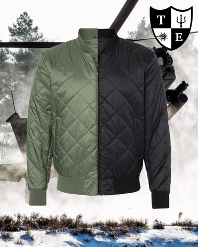 Weatherproof Quilted Packable Bomber - Olive Grey