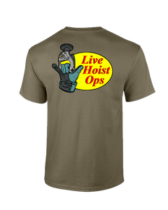 "Live Hoist Ops" Graphic Brown T - Screen Print